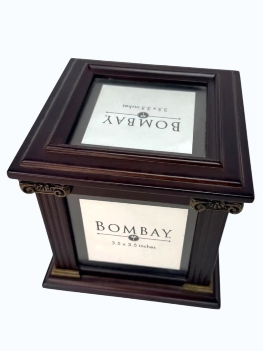 Vintage Bombay Wood Photo Frame Cube
Hinged Keepsake Box